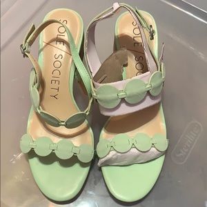 Sole society mint sandals